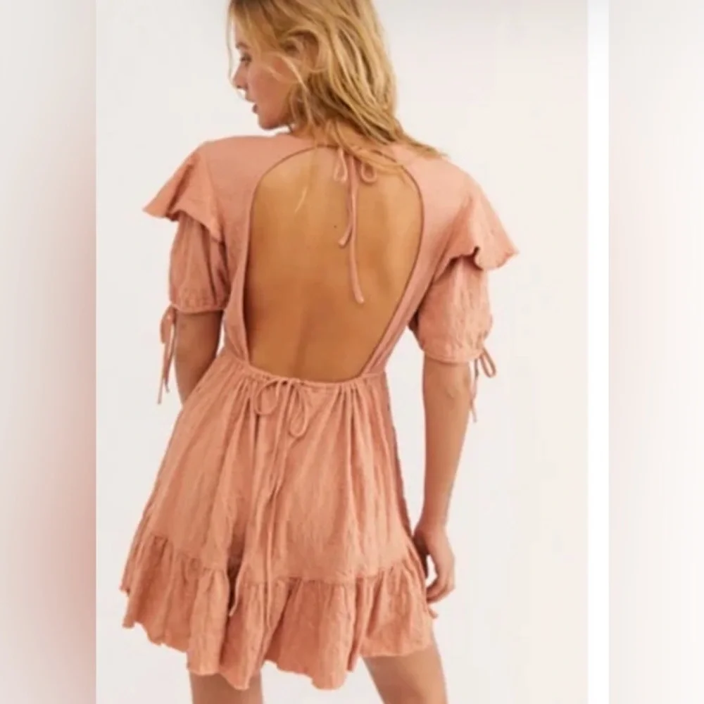 Free People Beach Iris open back Mini Dress size XS - Picture 2 of 13